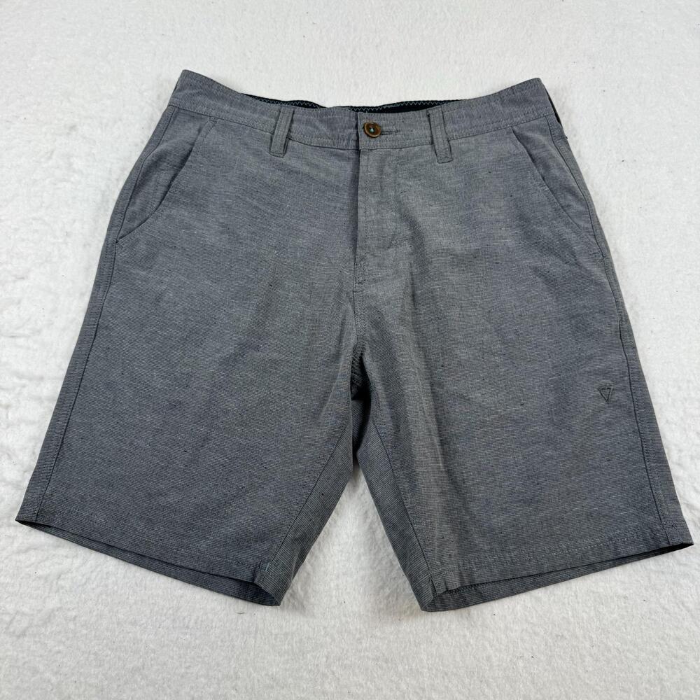 Vissla Shorts Mens Size 30 Gray Chino 9 Inseam Stretch Casual Summer Upcycled